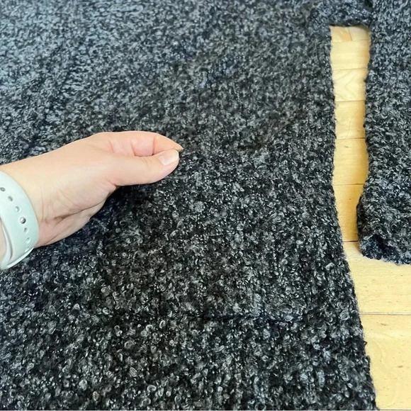 Razzle Dazzle Ladies Dark Gray Cozy Chunky Long Open Cardigan Sweater Size M - Picture 2 of 8